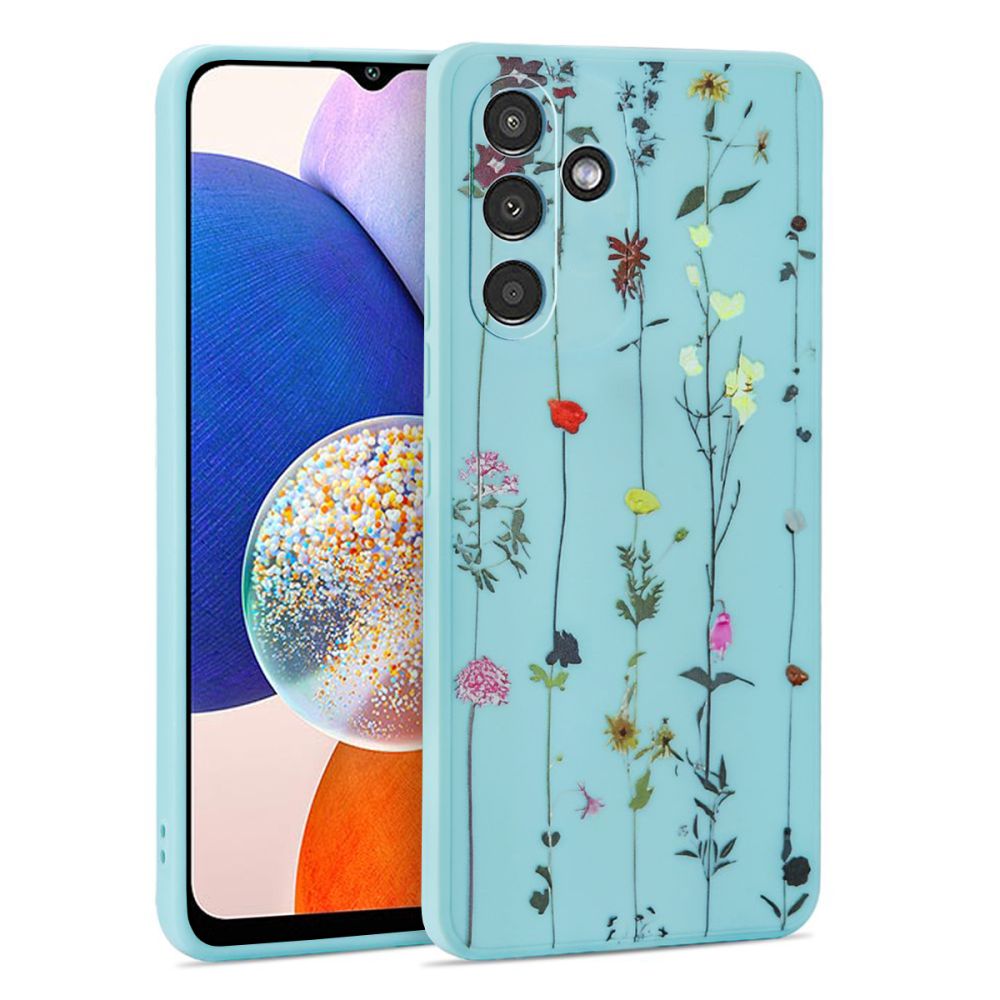 Pokrowiec Tech-protect Mood Garden niebieskie SAMSUNG Galaxy A14 5G