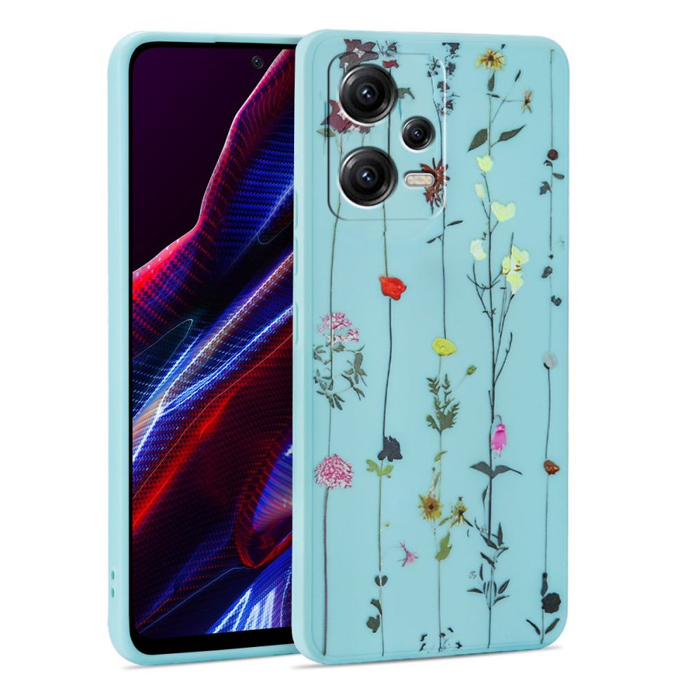 Pokrowiec Tech-protect Mood Garden niebieskie Xiaomi Poco X5 5G