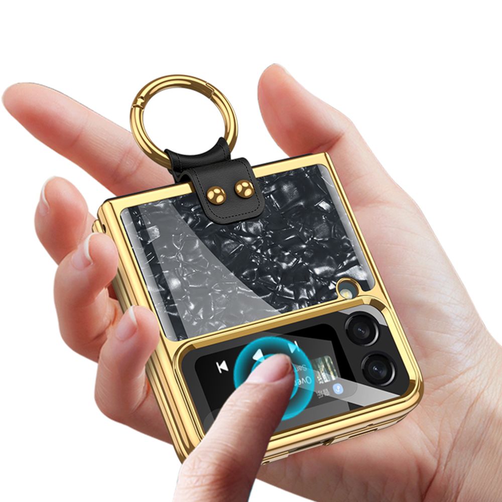 Pokrowiec Tech-protect Mood Ring czarne/zote SAMSUNG Galaxy Z Flip 4 / 6