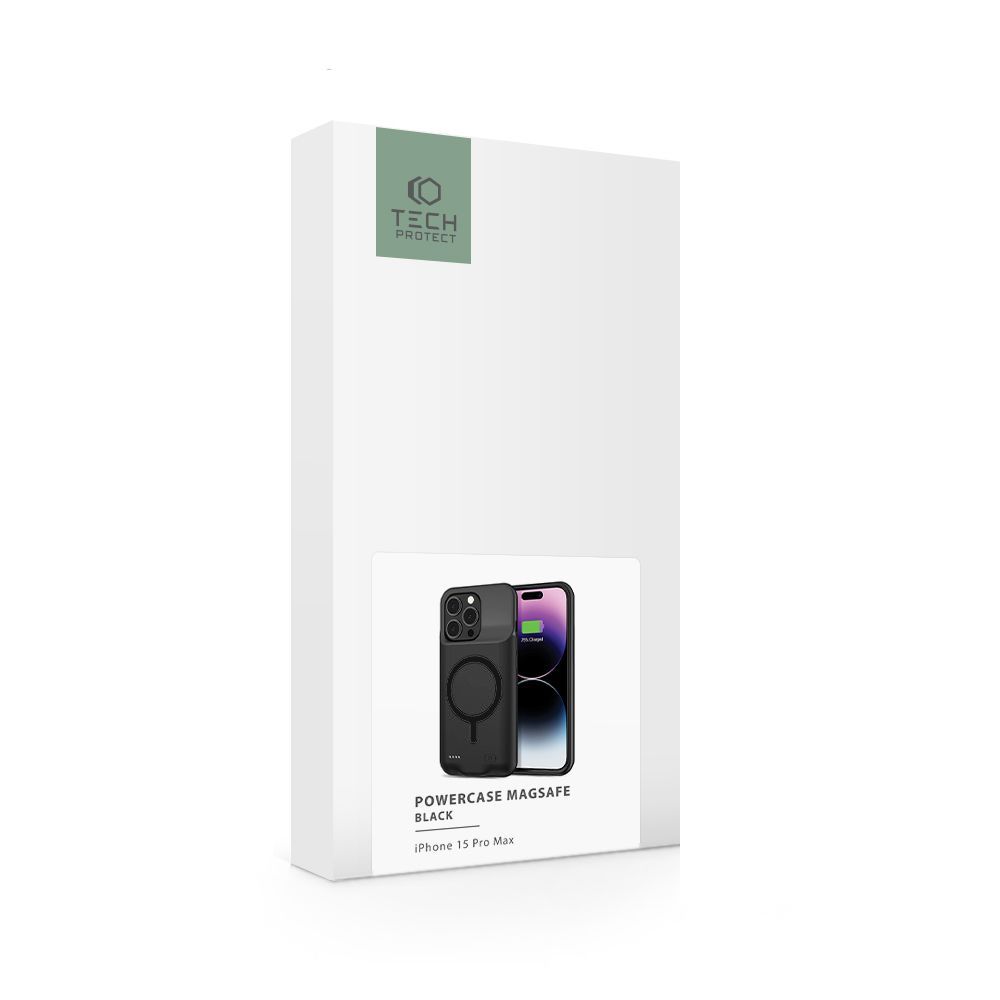Pokrowiec Tech-protect Powercase Magsafe 8500mah czarne APPLE iPhone 15 Pro Max / 5