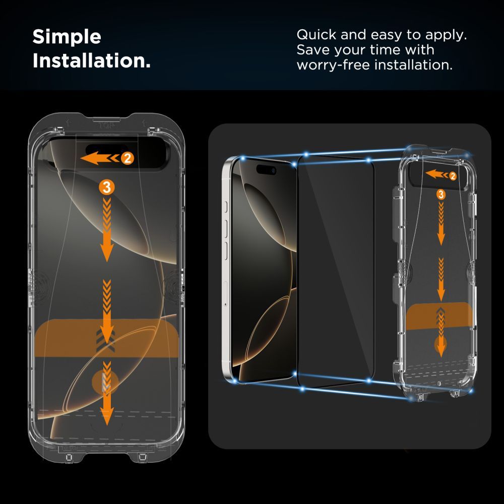 Szk�o hartowane Tech-protect Quick Set+ 2-pack czarne APPLE iPhone 17 Pro / 4