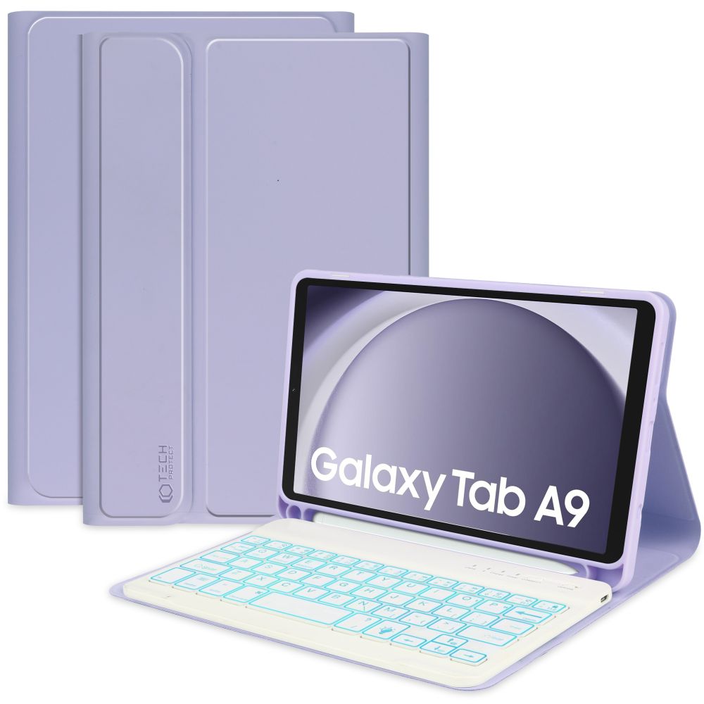 Pokrowiec Tech-protect Sc Pen + Keyboard fioletowe SAMSUNG Galaxy Tab A9 8.7