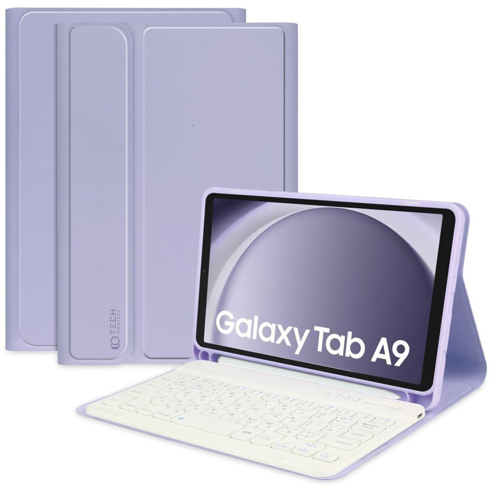 Pokrowiec Tech-protect Sc Pen + Keyboard fioletowe SAMSUNG Galaxy Tab A9 8.7 / 7