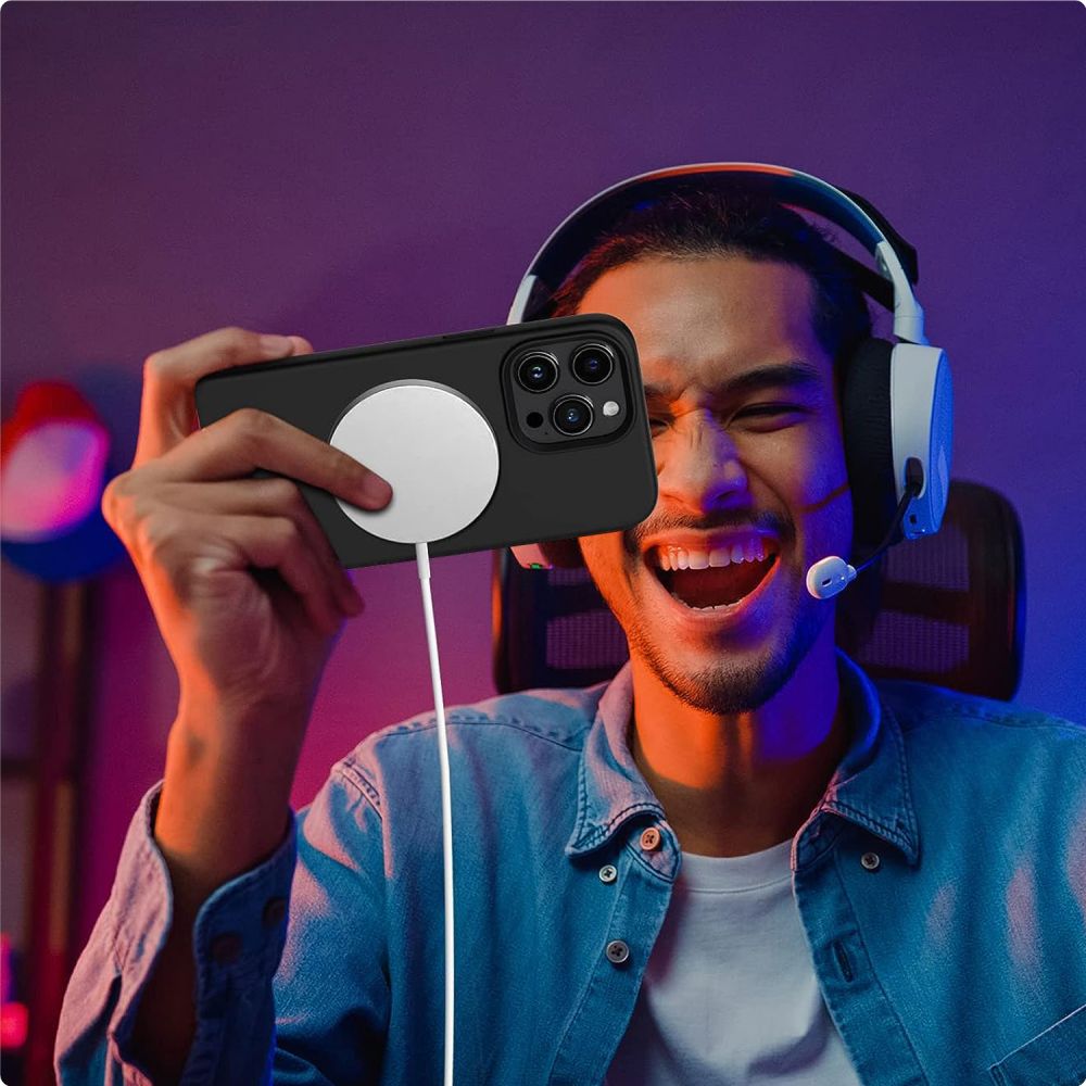 Pokrowiec Tech-protect Silicone Magsafe Candy r�owe APPLE iPhone 15 Pro Max / 3