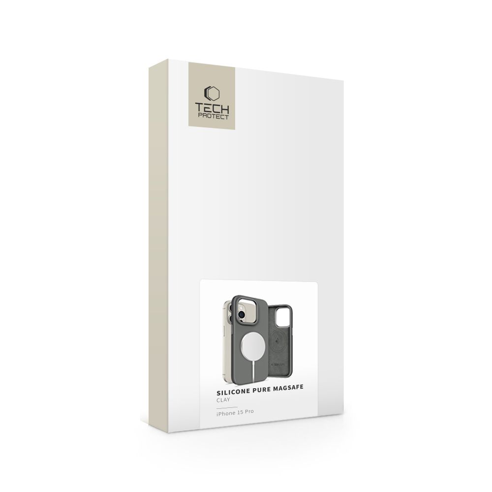 Pokrowiec Tech-protect Silicone Pure Magsafe clay APPLE iPhone 15 Pro / 4