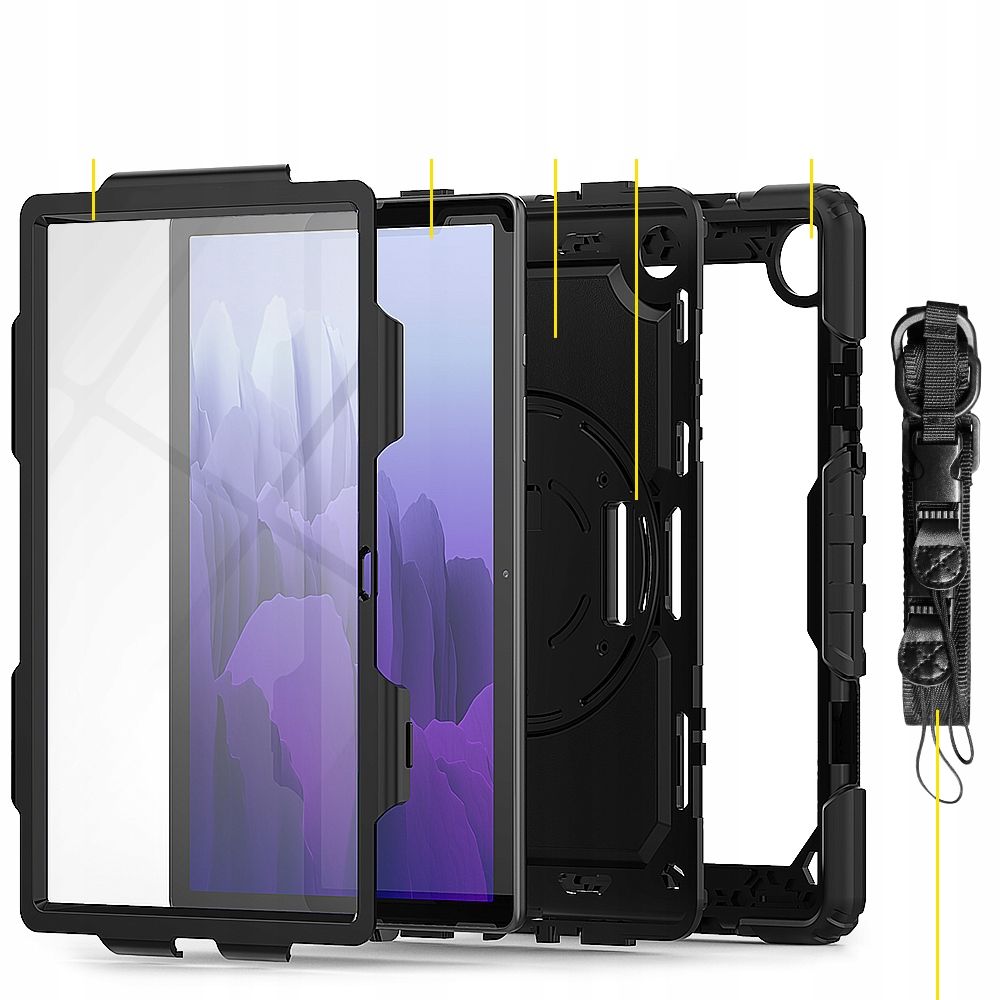 Pokrowiec Tech-protect Solid360 Czarne SAMSUNG Galaxy Tab A7 10.4 / 3