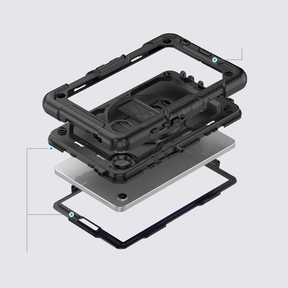 Pokrowiec Tech-protect Solid360 czarne SAMSUNG Galaxy Tab A9 8.7 / 7