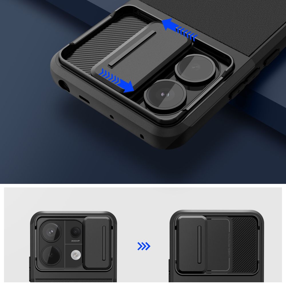 Pokrowiec Tech-protect Velar Cam+ czarne Xiaomi Redmi Note 13 Pro 5G / 2