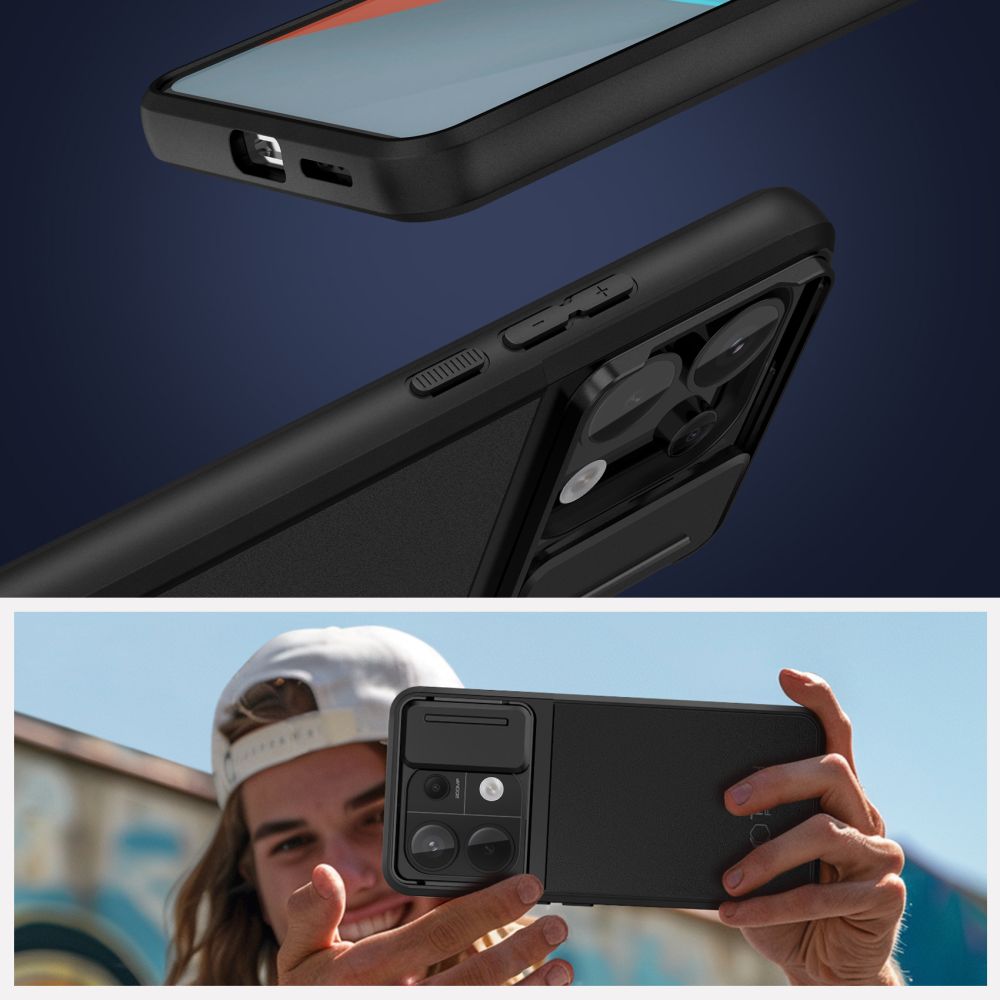 Pokrowiec Tech-protect Velar Cam+ czarne Xiaomi Redmi Note 13 Pro 5G / 6