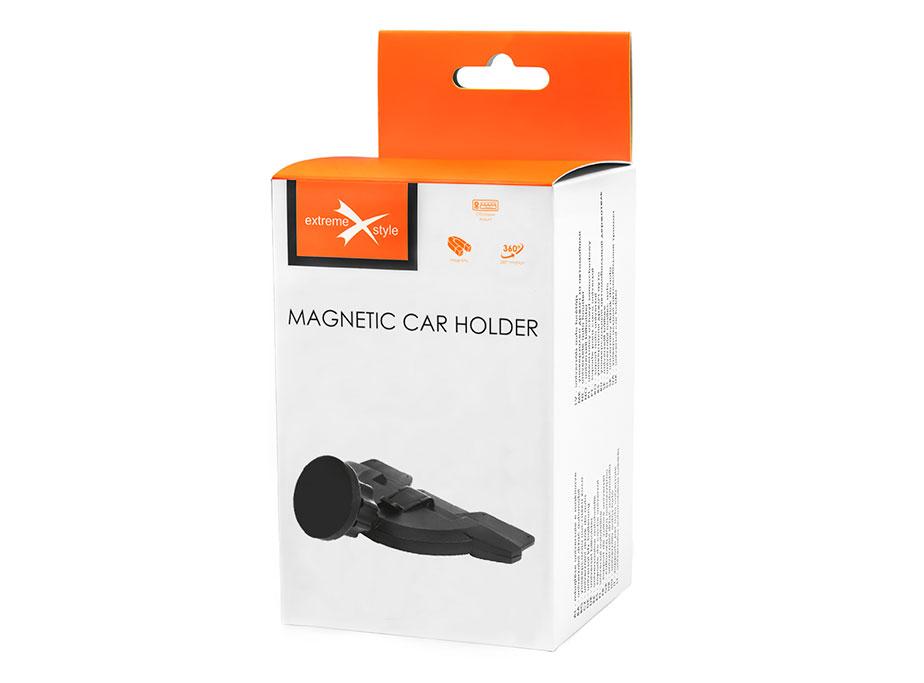 Uchwyt samochodowy magnetyczny do slotu CD czarny MOTOROLA Moto X Play / 3