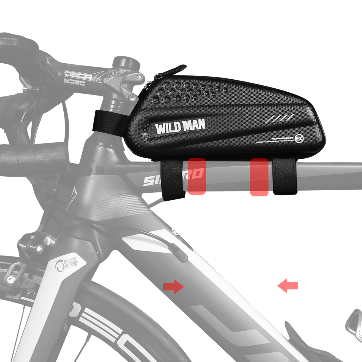 Uchwyt rowerowy Sakwa na ram WILDMAN EX 1L Vivo X80 Pro / 3