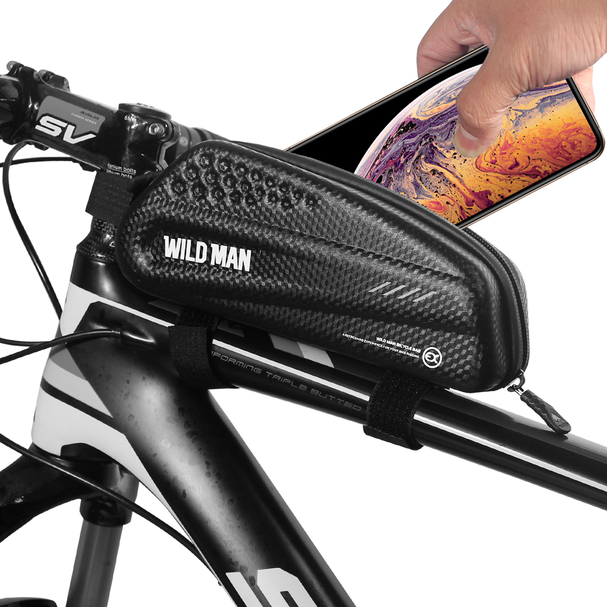 Uchwyt rowerowy Sakwa na ram WILDMAN EX 1L APPLE iPhone 5c / 6