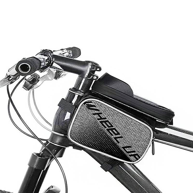 Uchwyt rowerowy Sakwa na ram z odczepianym etui na telefon BKB017 czarna MOTOROLA Moto G53 / 2