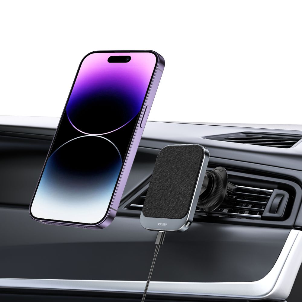 Uchwyt samochodowy Tech-Protect MM15W-V2 Magnetic Magsafe do kratki czarny HUAWEI P Smart 2019 / 6