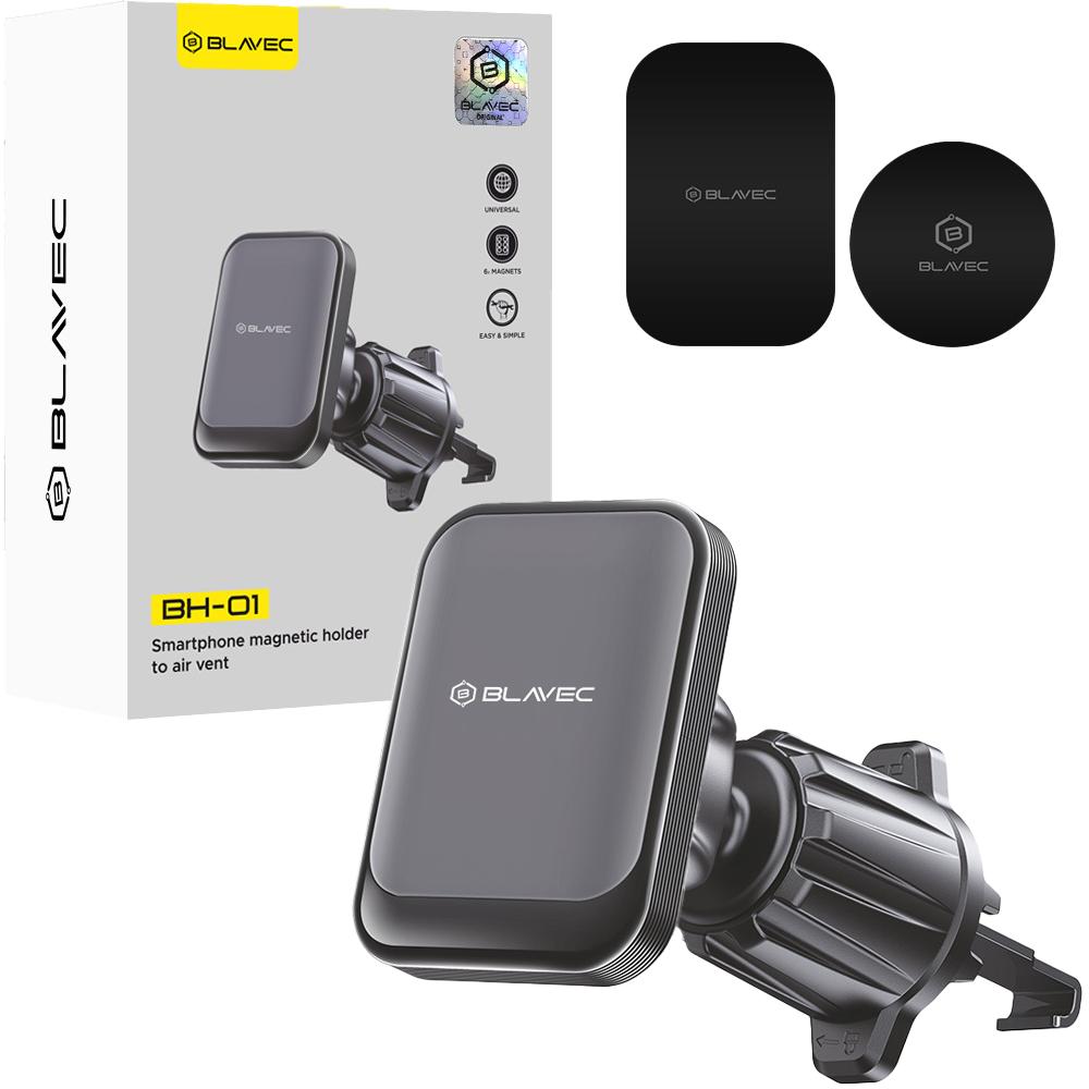 Uchwyt samochodowy Blavec BH-01 magnetyczny do kratki czarny SAMSUNG Galaxy A51