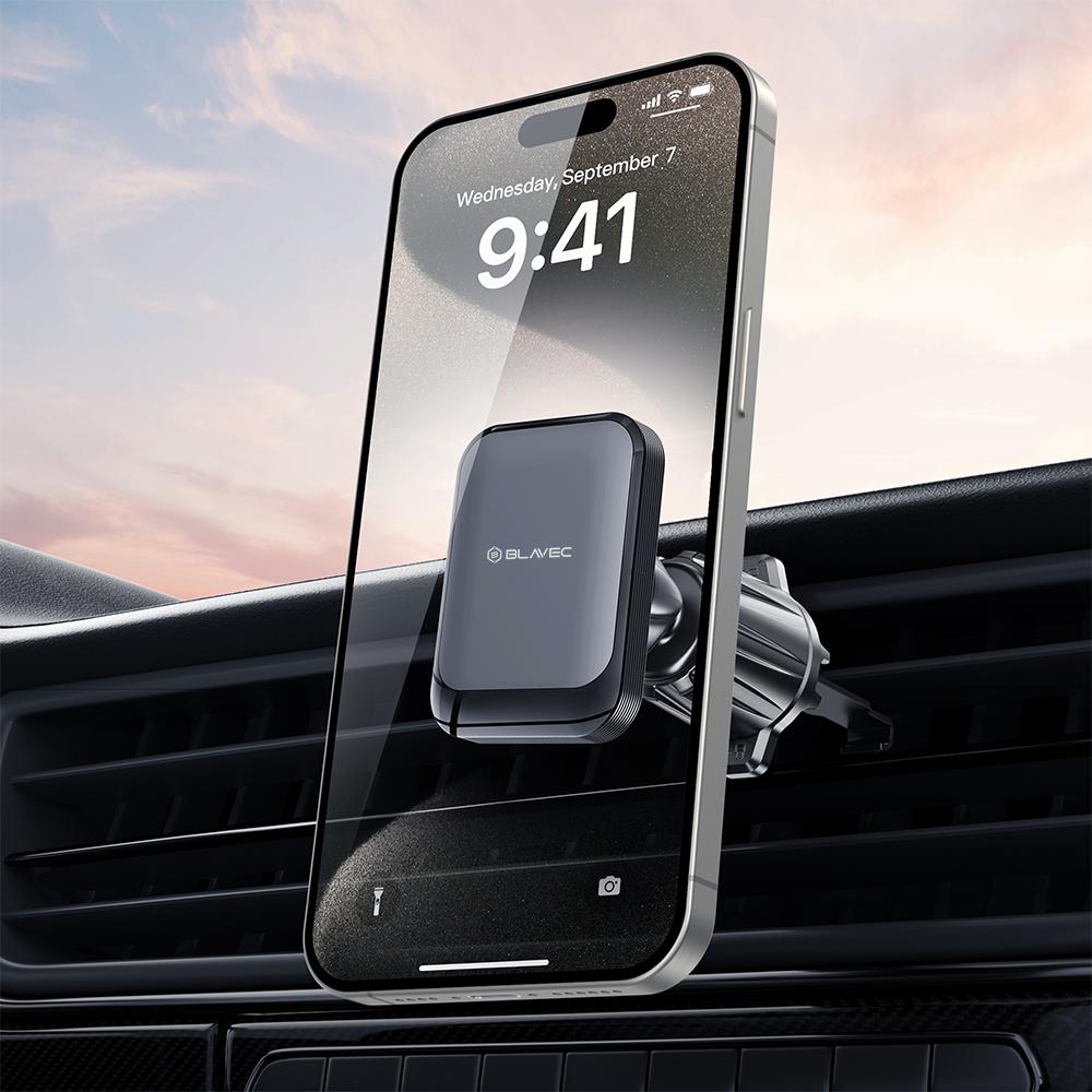 Uchwyt samochodowy Blavec BH-01 magnetyczny do kratki czarny SAMSUNG Galaxy A51 / 3