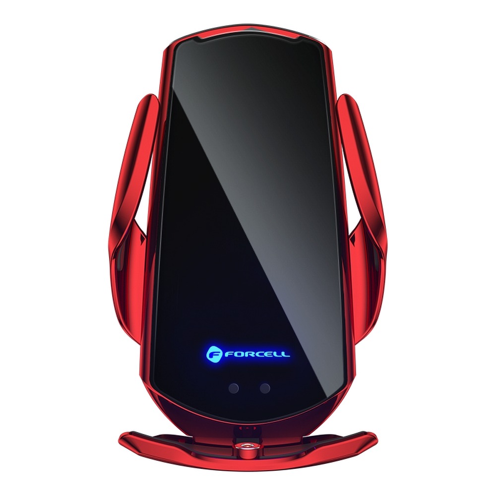 Uchwyt samochodowy automatyczny Forcell HS1 Qi 15W czerwony T-Mobile T Phone Pro 5G