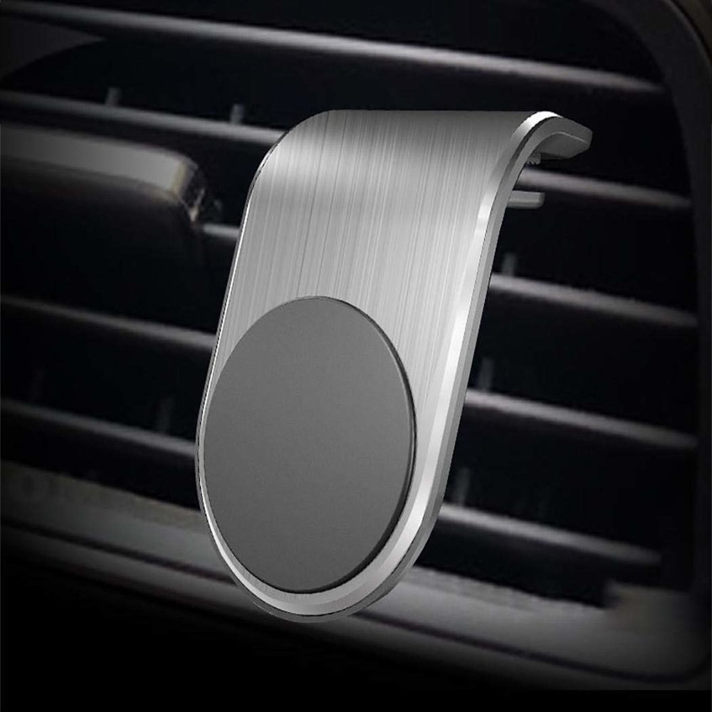Uchwyt samochodowy CH02 magnetyczny do kratki srebrny Xiaomi Redmi Note 9 / 9