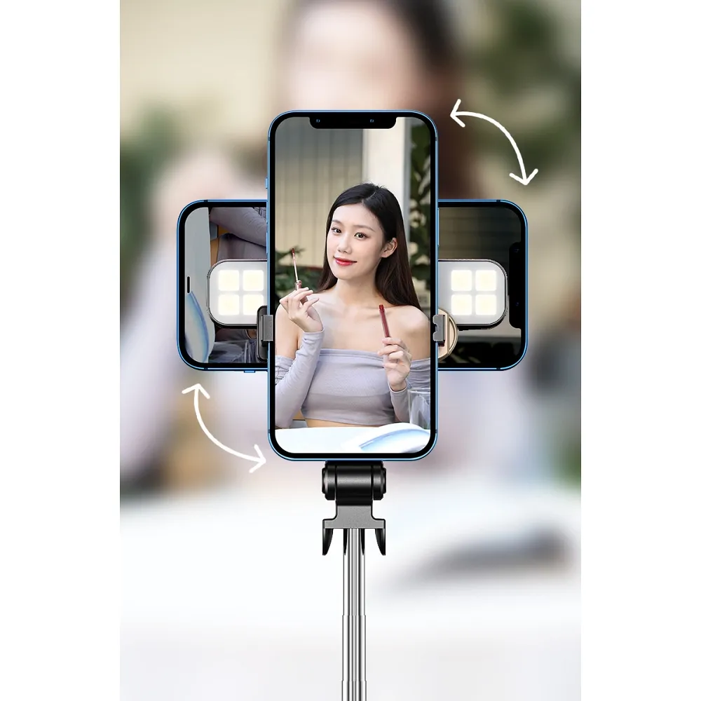 Statyw wysignik selfie tripod z pilotem na bluetooth LED RING SSTR-20 czarny SAMSUNG SM-G800F Galaxy S5 mini / 8
