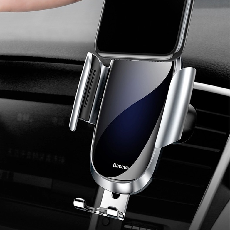 Uchwyt samochodowy Baseus Future Gravity Car Mount srebrny LG G4 Stylus / 5