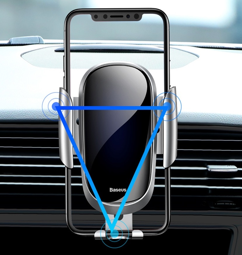 Uchwyt samochodowy Baseus Future Gravity Car Mount srebrny SAMSUNG Galaxy S6 Edge+ / 3
