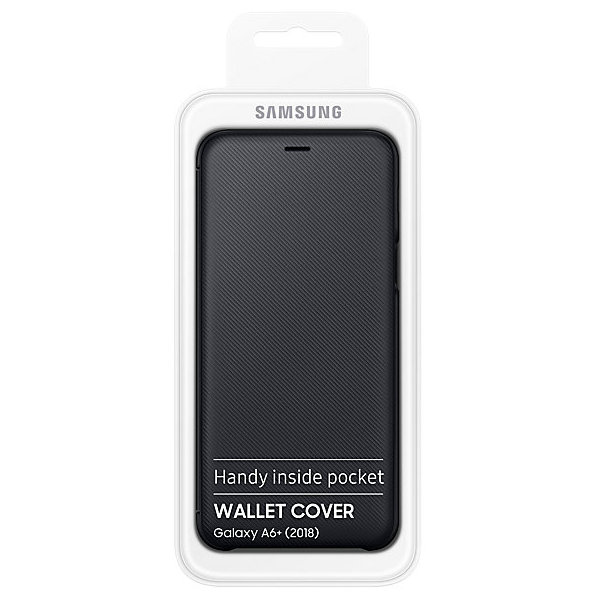 Pokrowiec etui  Wallet Cover EF-WA605CBEGWW czarne SAMSUNG Galaxy A6+ / 11