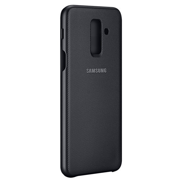 Pokrowiec etui  Wallet Cover EF-WA605CBEGWW czarne SAMSUNG Galaxy A6+ / 8