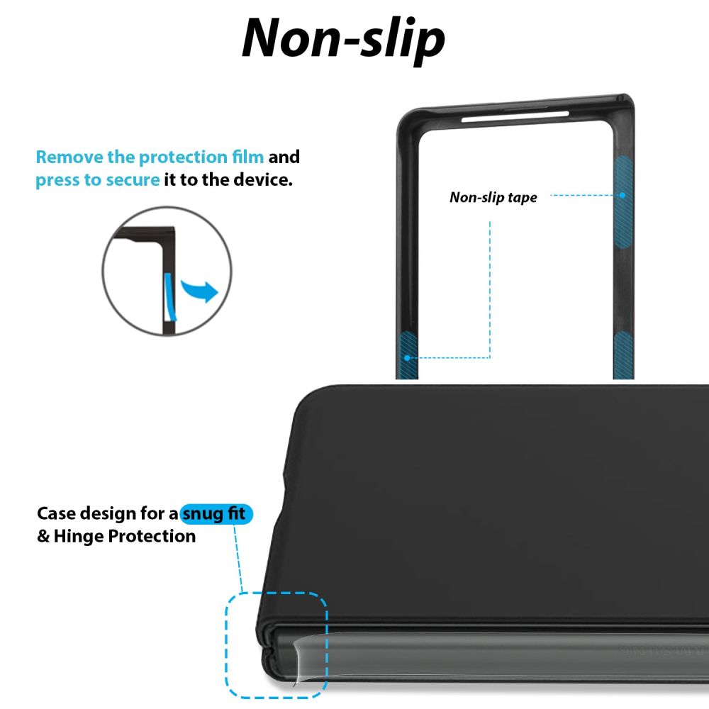 Pokrowiec Whitestone Contrast czarne SAMSUNG Galaxy Z Fold 4 / 3