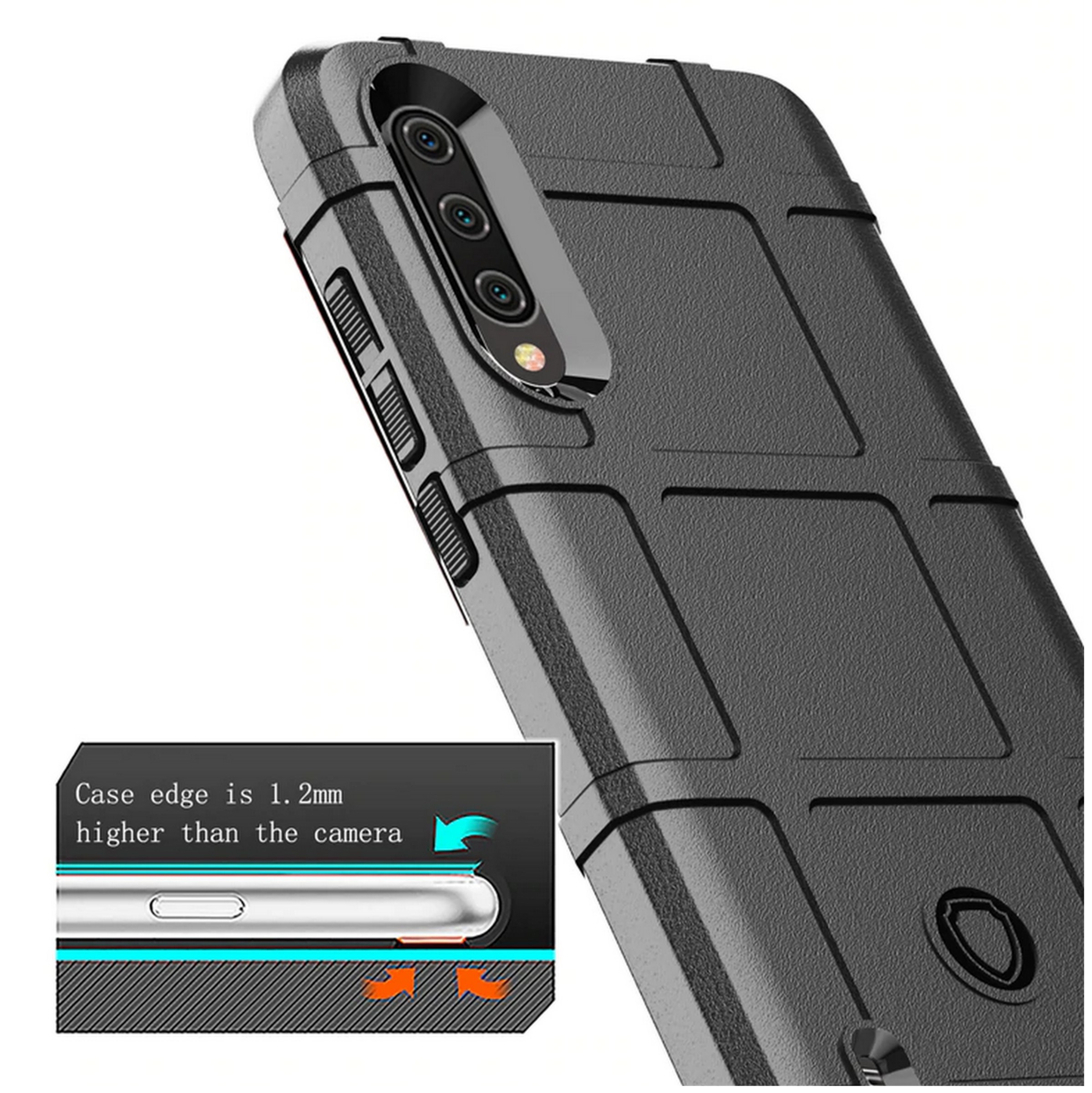 Pokrowiec etui pancerne Rugged Shield czarne Xiaomi Mi A3 Lite / 6