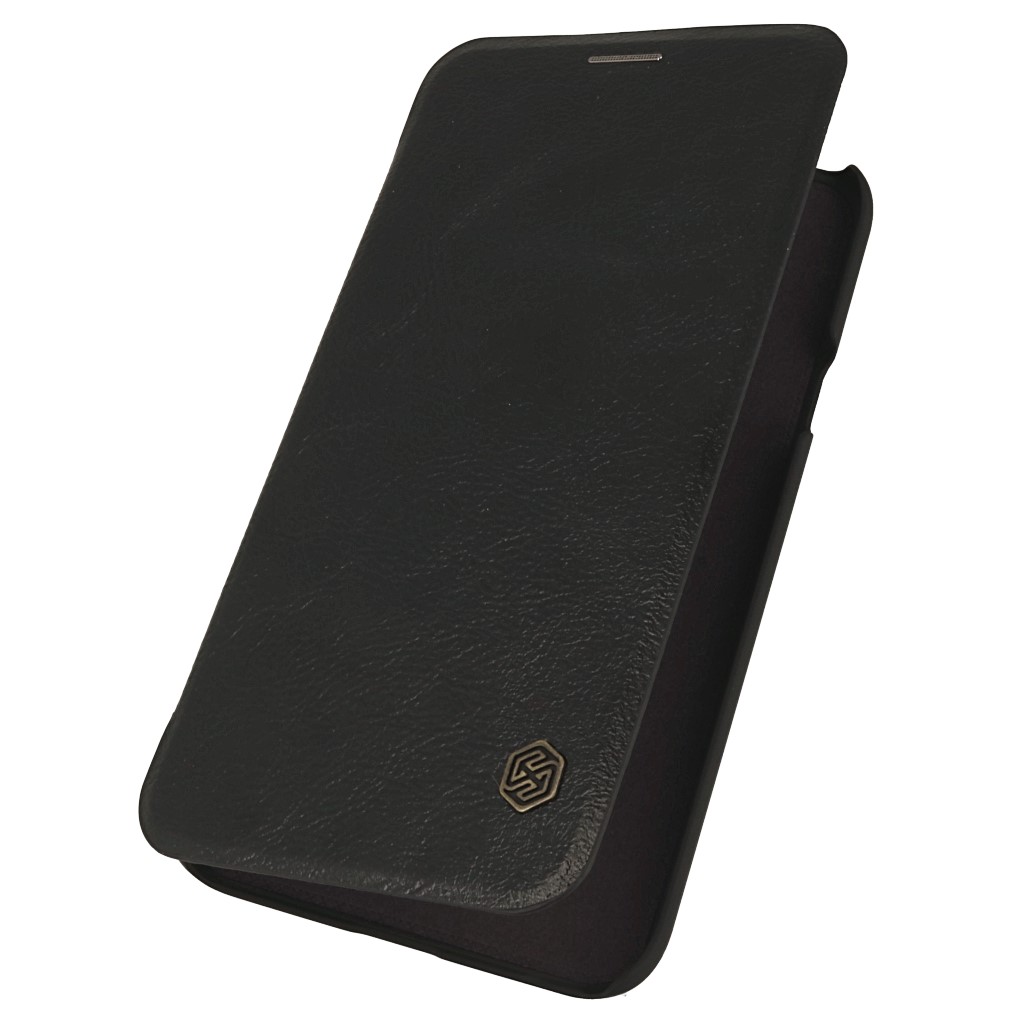 Pokrowiec etui skrzane NILLKIN Qin czarne Xiaomi Mi Note 10 Lite