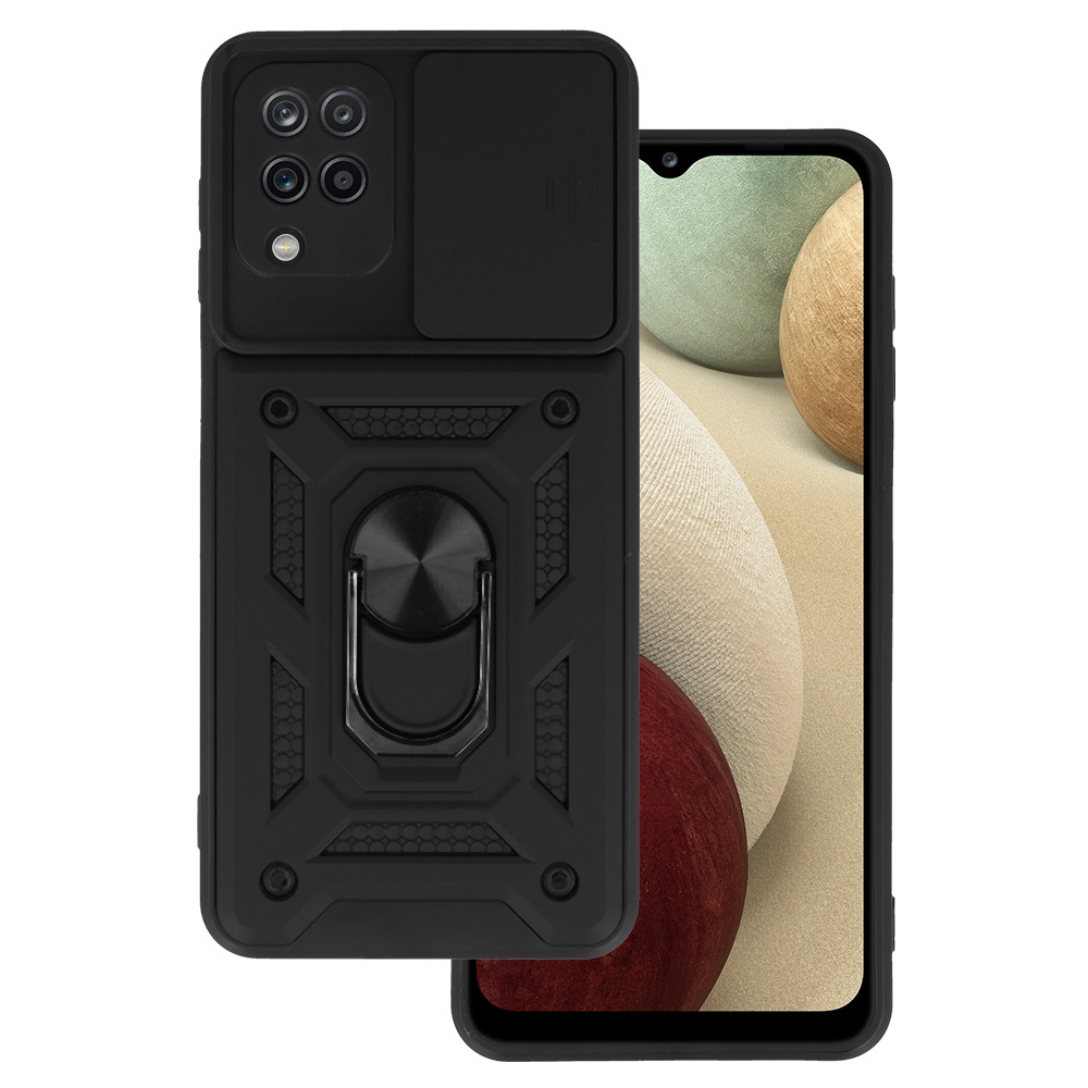 Pokrowiec etui pancerne Slide Camera Armor Case czarne Xiaomi Redmi Note 10 Pro