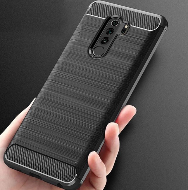 Pokrowiec etui pancerne Karbon Case czarne Xiaomi Redmi Note 8 Pro / 4