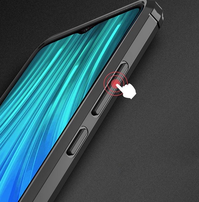 Pokrowiec etui pancerne Karbon Case czarne Xiaomi Redmi Note 8 Pro / 5
