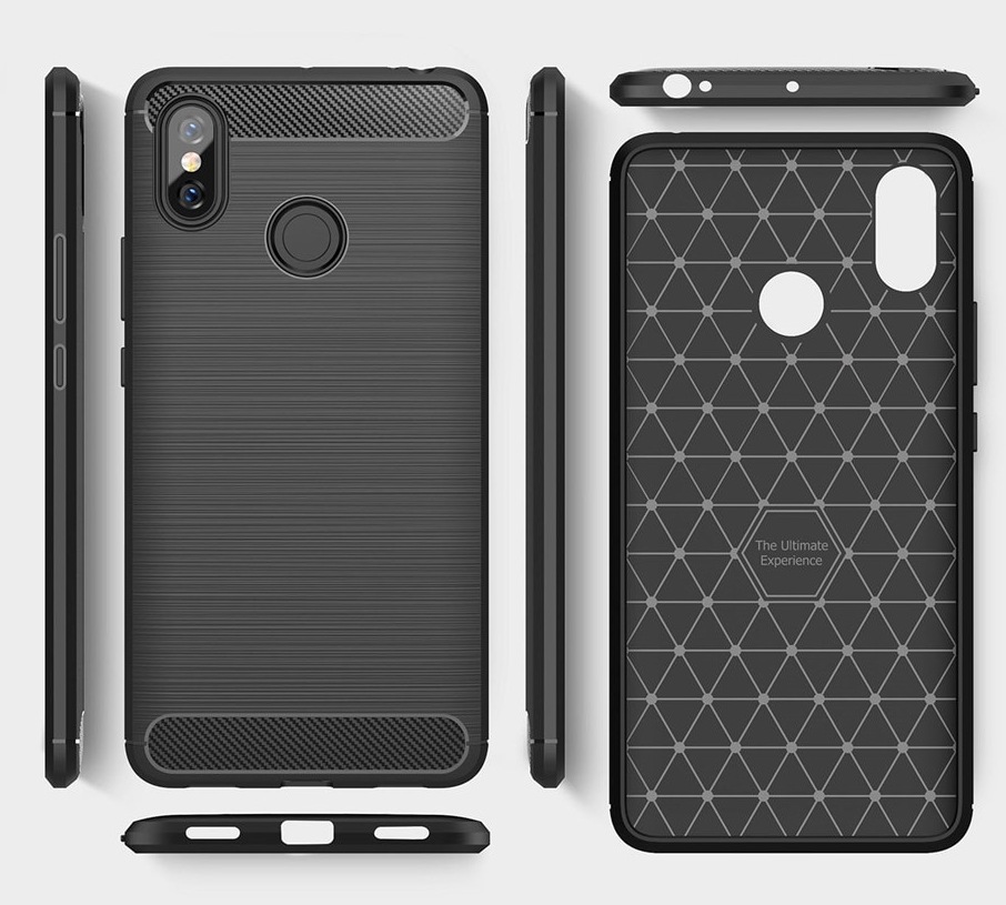 Pokrowiec etui pancerne Karbon Case czarne Xiaomi Mi Max 3 / 2