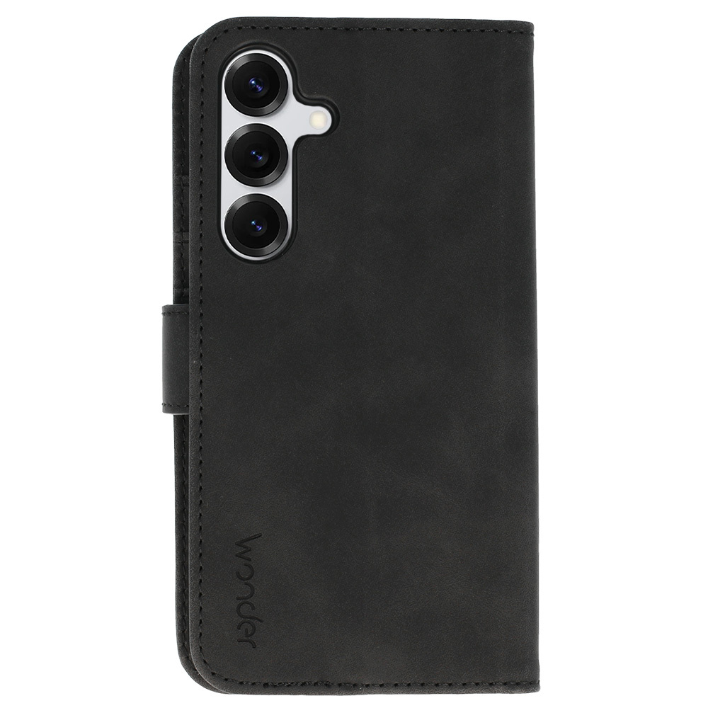Pokrowiec z klapk� Kabura Wonder Fancy czarne SAMSUNG Galaxy S25 / 3