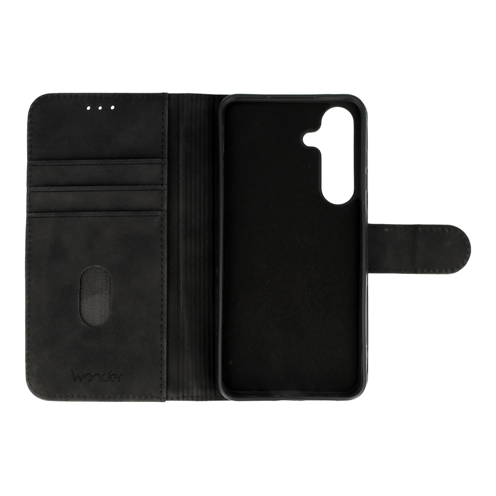 Pokrowiec z klapk� Kabura Wonder Fancy czarne SAMSUNG Galaxy S25 / 4
