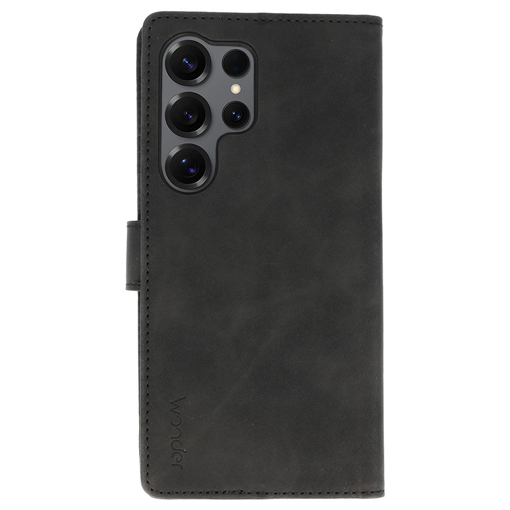 Pokrowiec z klapk� Kabura Wonder Fancy czarne SAMSUNG Galaxy S25 Ultra / 3