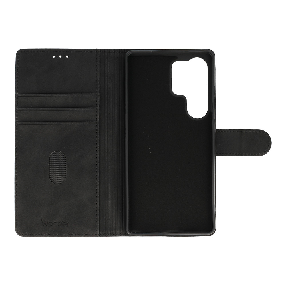 Pokrowiec z klapk� Kabura Wonder Fancy czarne SAMSUNG Galaxy S25 Ultra / 4