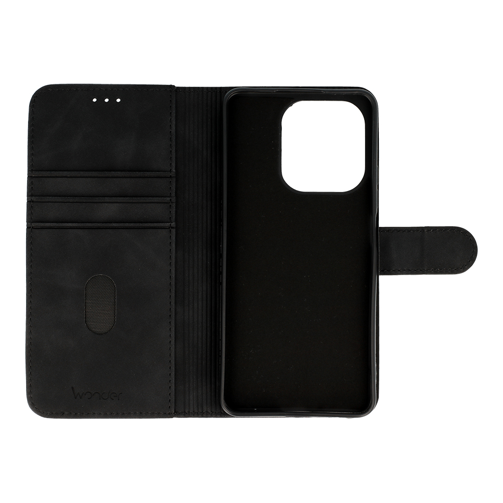 Pokrowiec z klapk� Kabura Wonder Fancy czarne Xiaomi Redmi Note 13 / 4